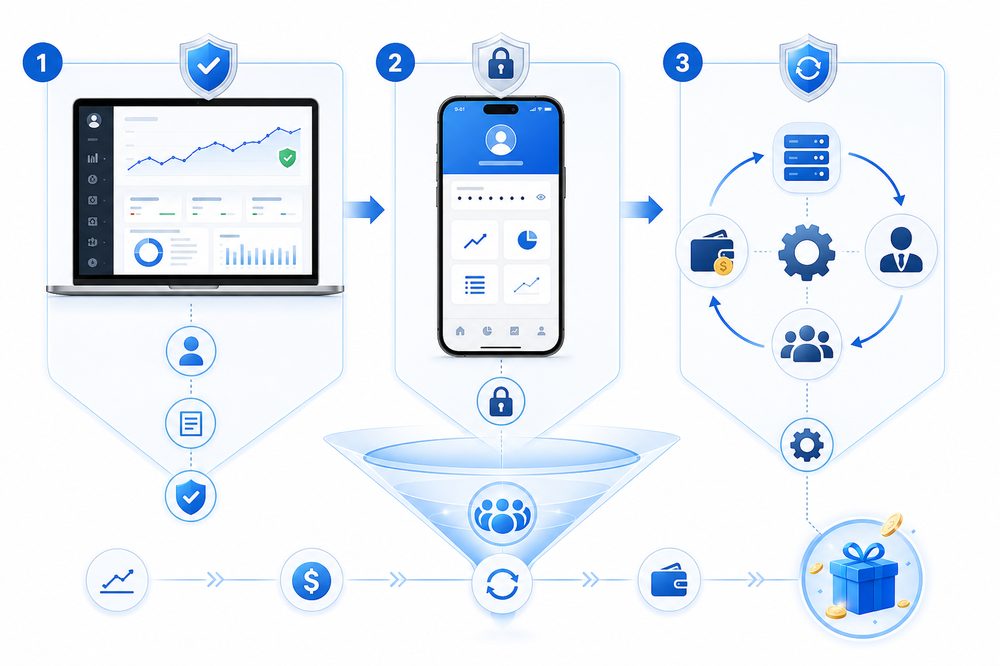 Phễu niềm tin IB OPC: Myfxbook, Investor Password và Autorebates